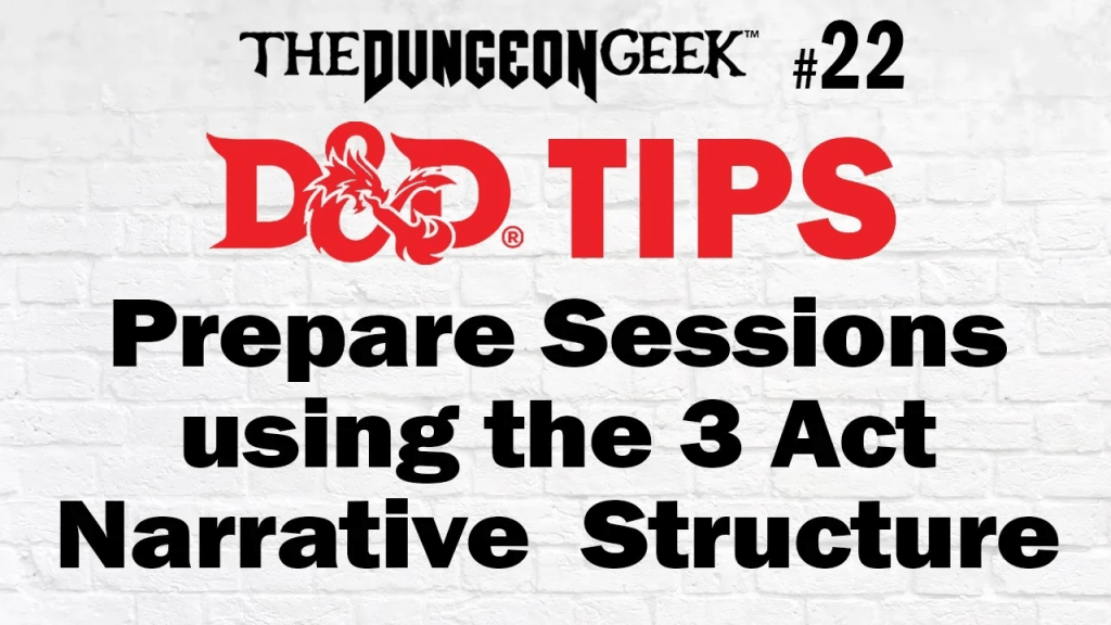 How to prepare D&D sessions using the 3 Act Narrative&nbsp;Structure.