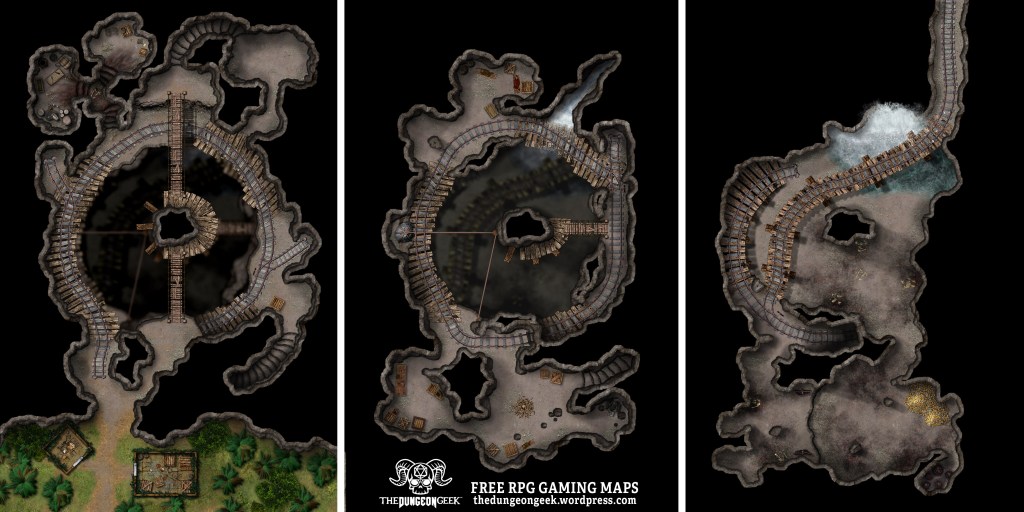 Free D&D Battle Map – Wyrm Jungle Mine&nbsp;Lair