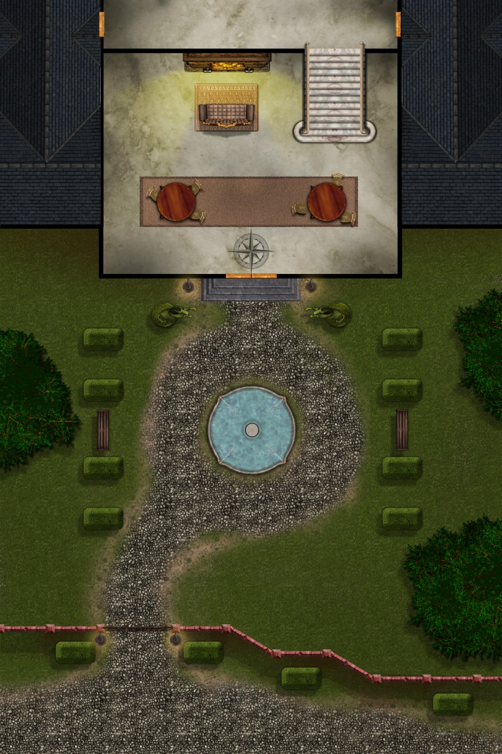 Free D&D Battle Map – City&nbsp;Manor