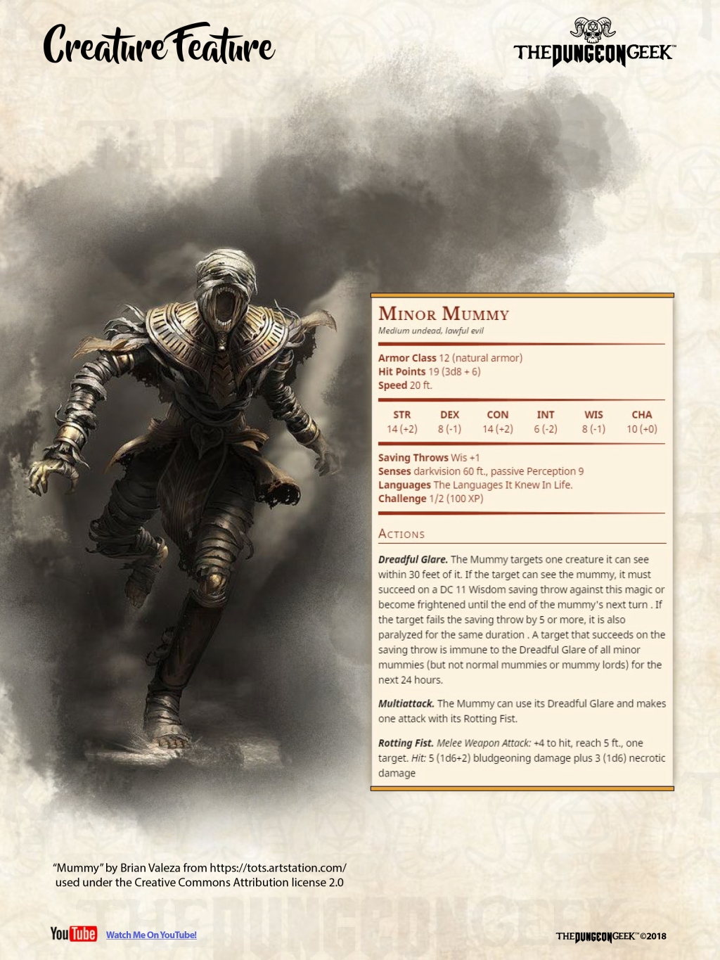 D&D 5e Creature Feature – Minor Mummy