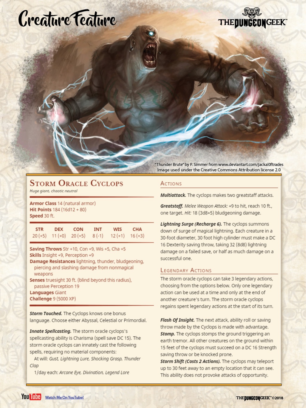 D&D Creature Feature – Storm Oracle Cyclops