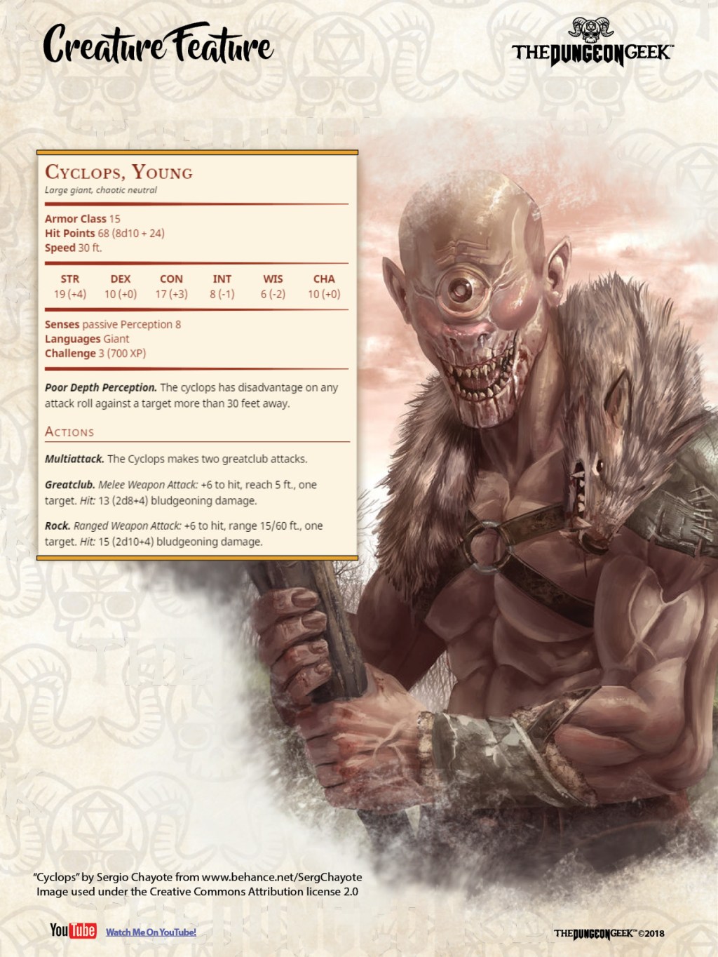 D&D Creature Feature – Young&nbsp;Cyclops