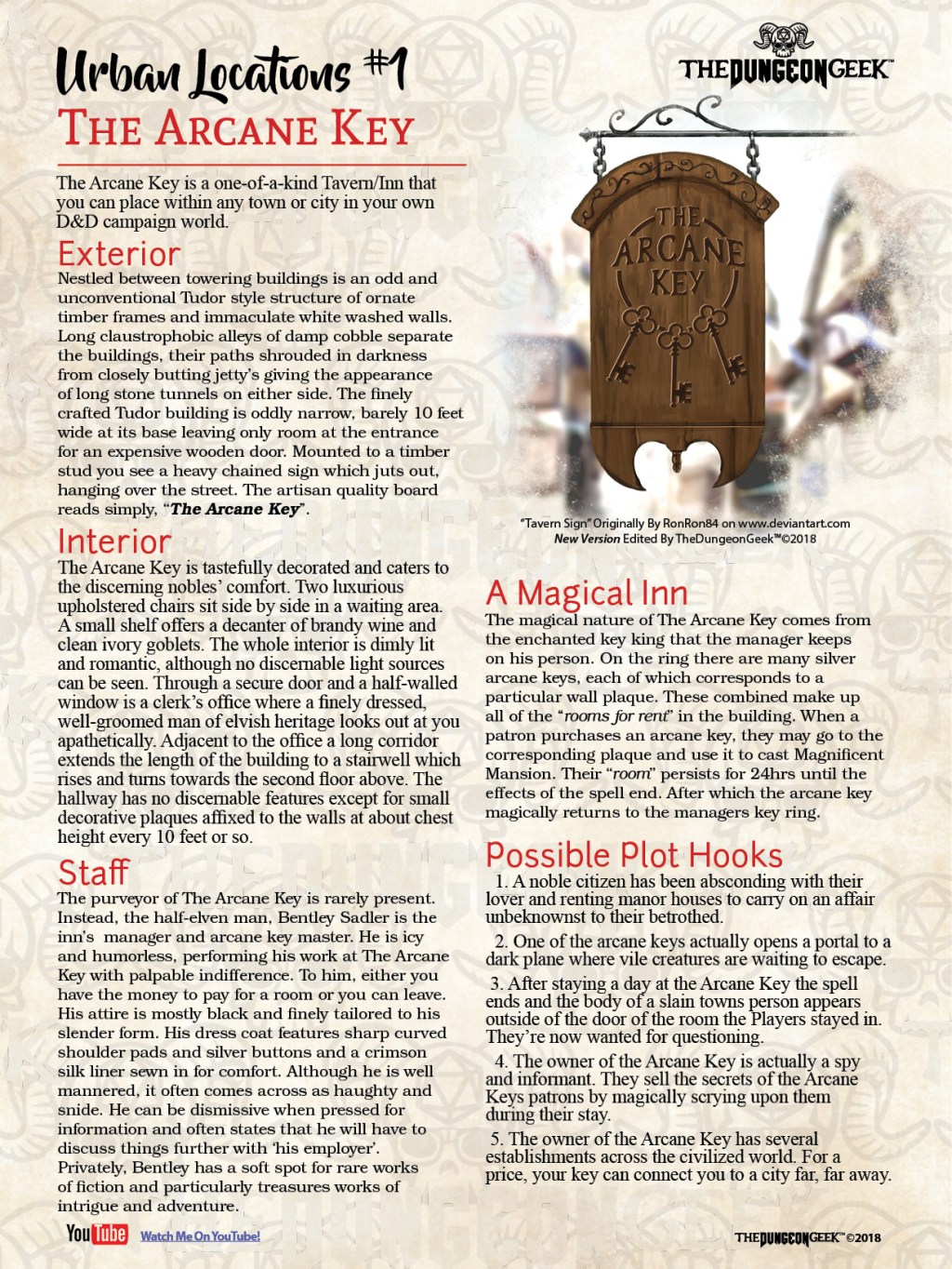 D&D 5e Urban Encounter #1 – The Arcane&nbsp;Key