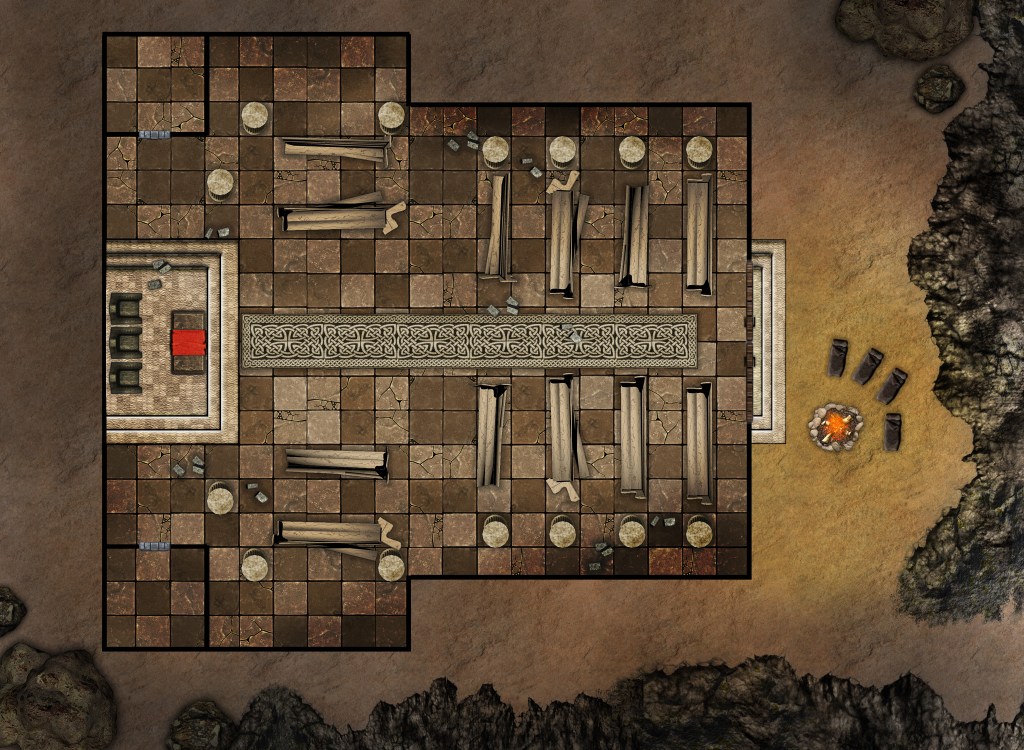 Free D&D Battle Map – Cavern&nbsp;Temple