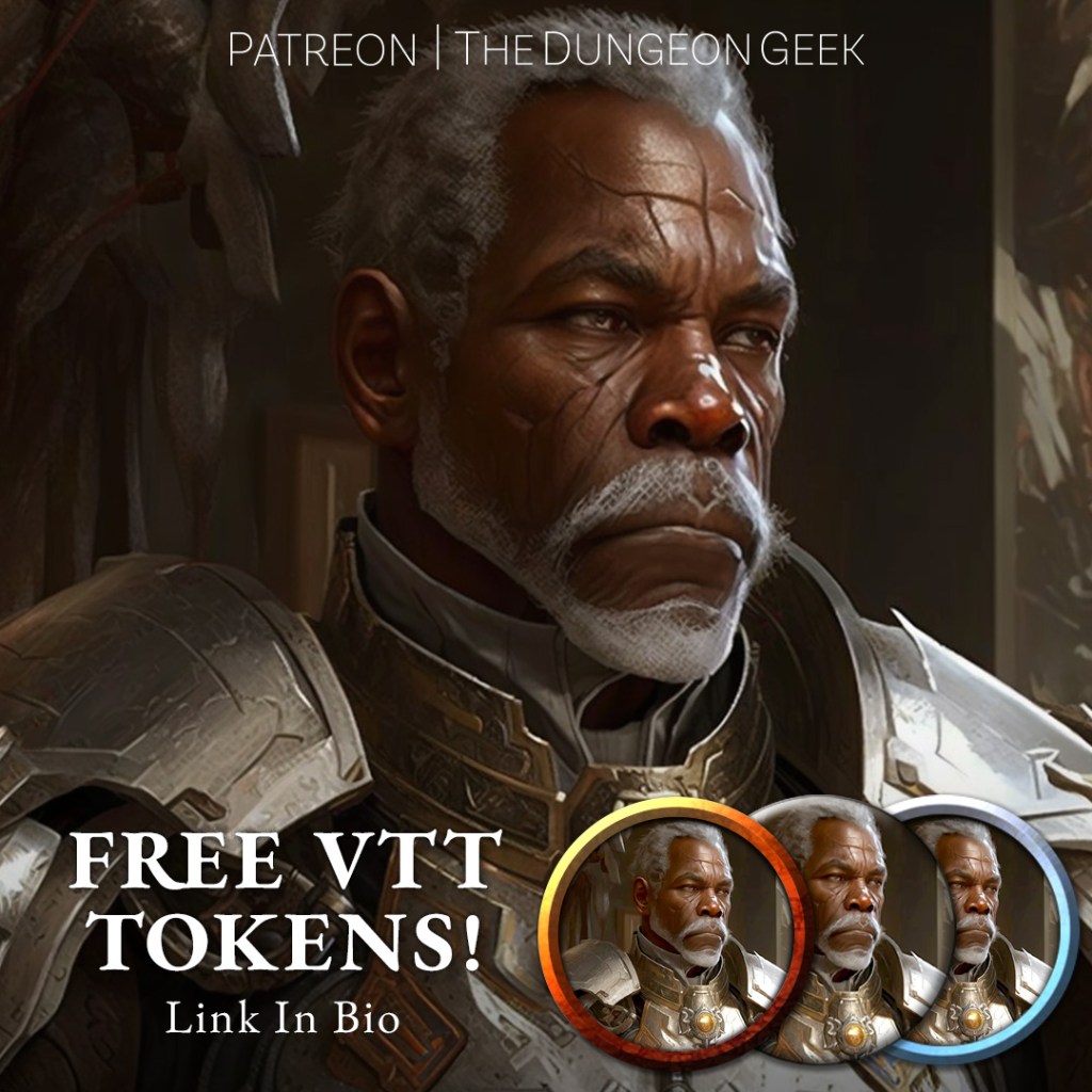 POP:D&D – Paladin Danny Glover – VTT Character&nbsp;Tokens