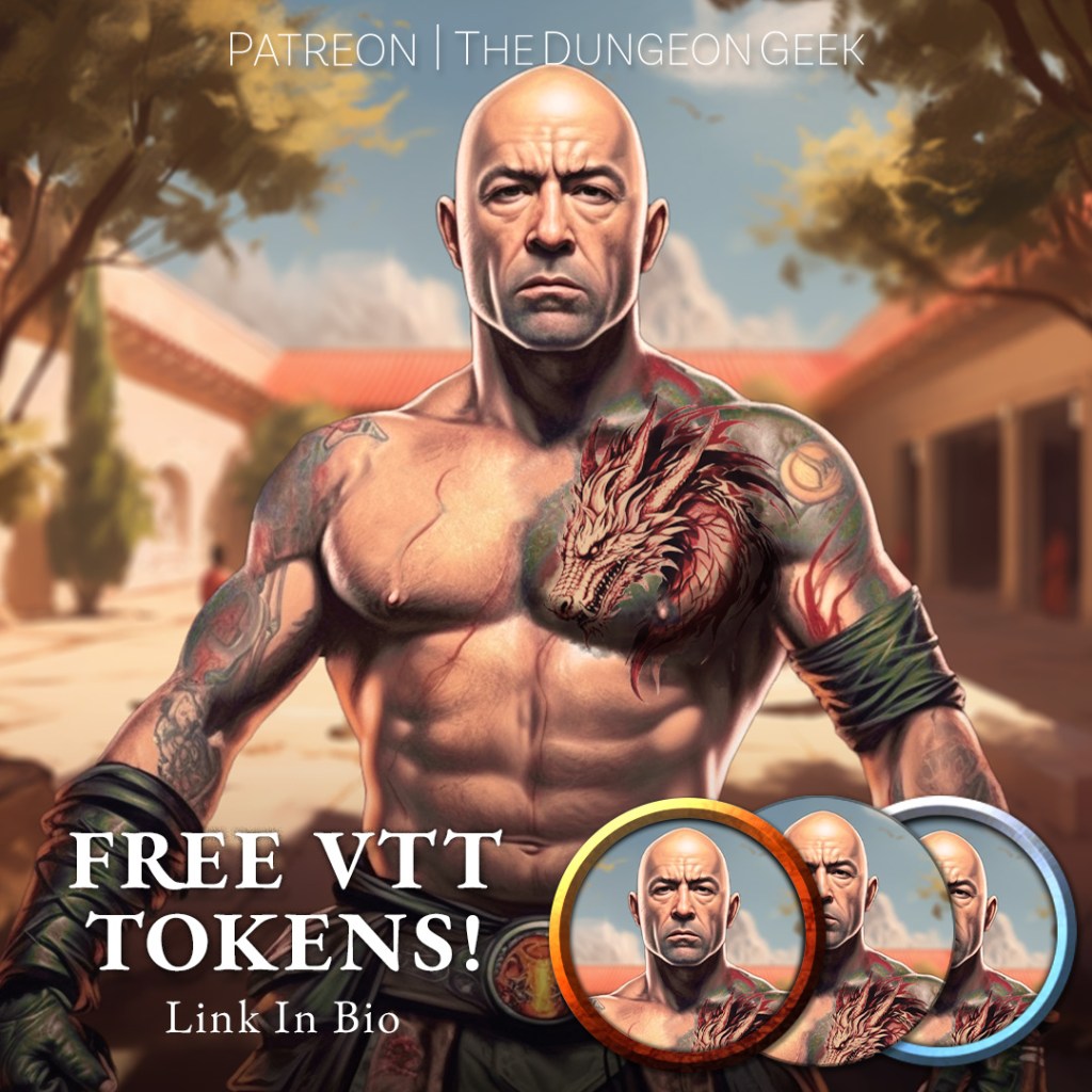 Free VTT Character Tokens – Fighter/Monk Joe Rogan –&nbsp;POP:DND
