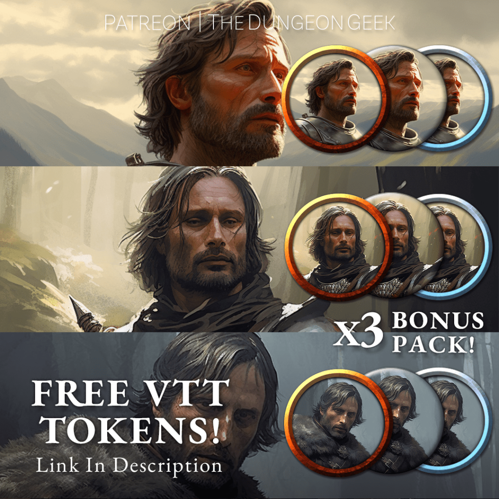POP:D&D – Fighter Mads Mikkelsen – VTT Character&nbsp;Token