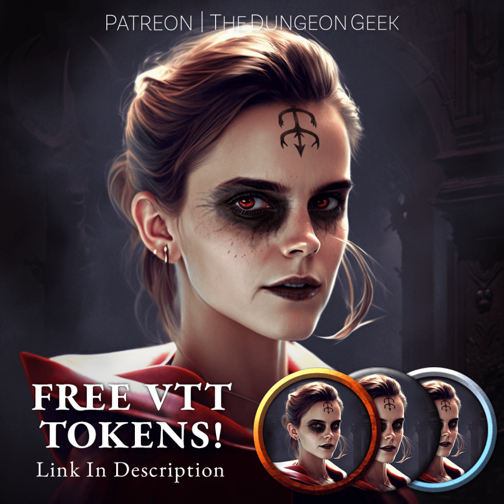 POP:D&D – Red Wizard Emma Watson – VTT Character&nbsp;Token