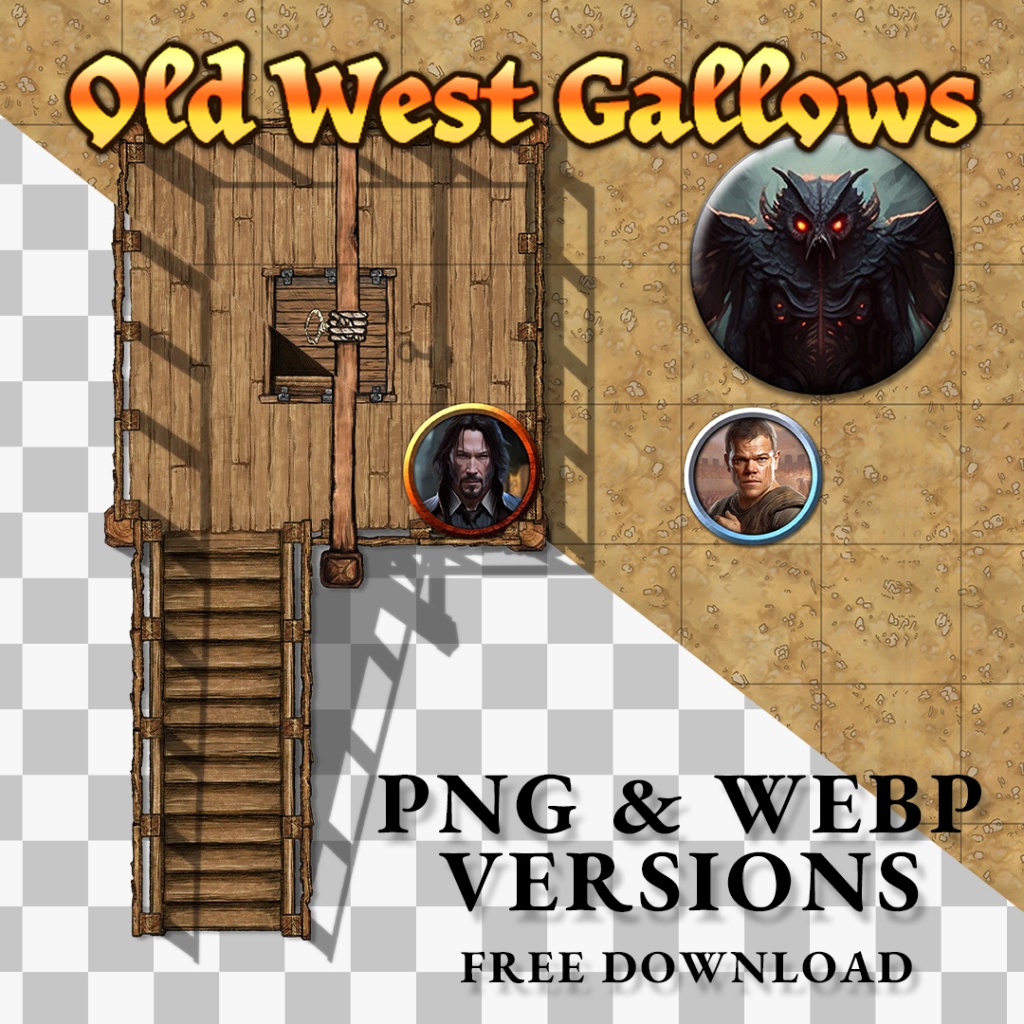 Free RPG Map Assets – Old West Gallows